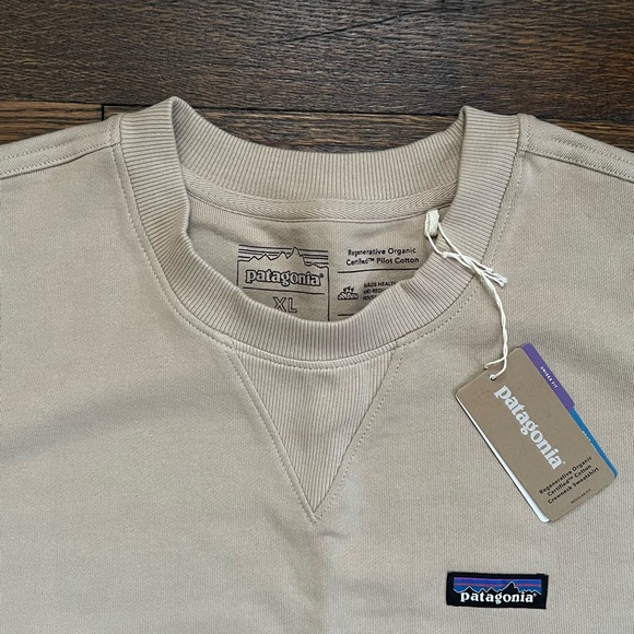Patagonia Regenerative Organic Cotton Crew Neck Sweatshirt in Oar Tan - Picture 3 of 6